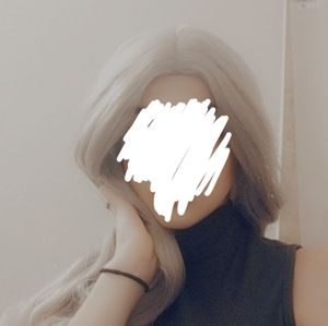 Long silver wig